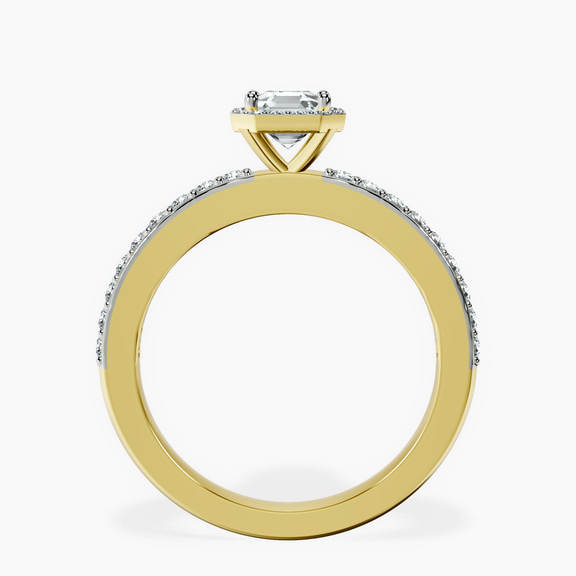 10kt Yellow Gold Lumina Halo Lab Diamond Eternity Ring side right image one