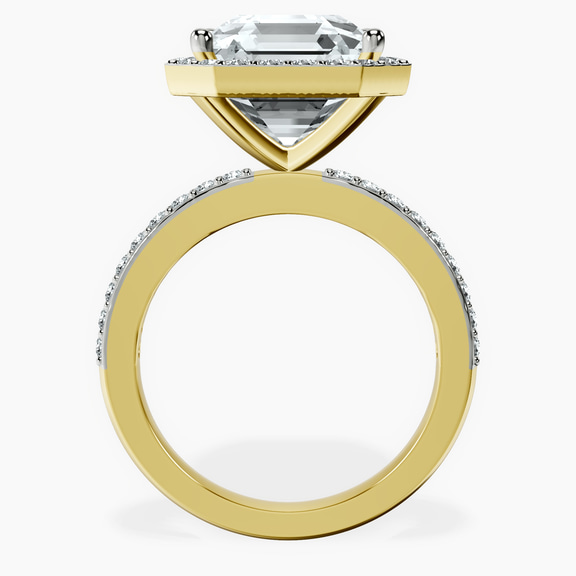 14kt Yellow Gold Lumina Halo Lab Diamond Eternity Ring side right image one