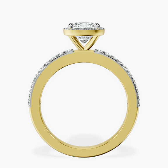 18kt Yellow Gold Lumina Halo Lab Diamond Eternity Ring side right image one