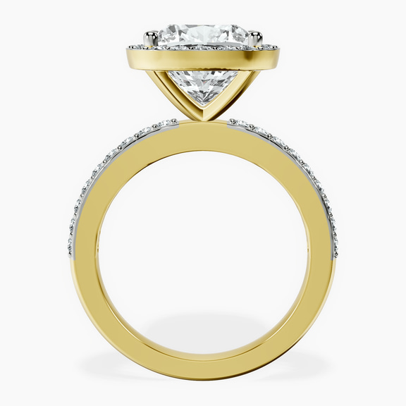 14kt Yellow Gold Lumina Halo Lab Diamond Eternity Ring side right image one