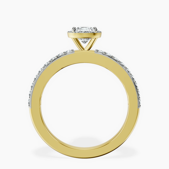 10kt Yellow Gold Lumina Halo Lab Diamond Eternity Ring side right image one