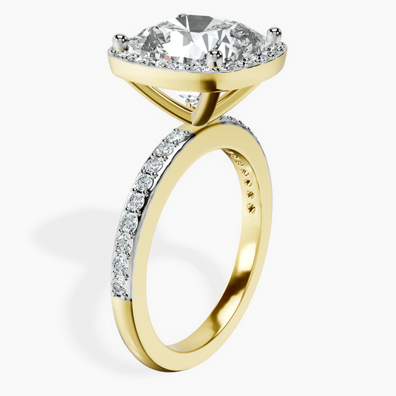 10kt Yellow Gold Lumina Halo Lab Diamond Eternity Ring standing product image one