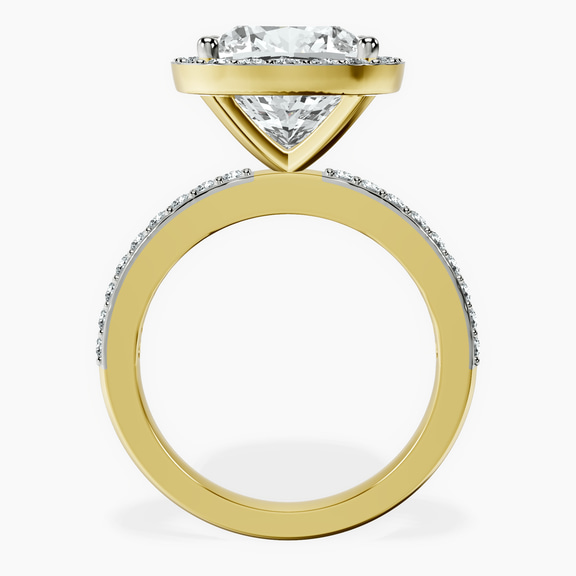 10kt Yellow Gold Lumina Halo Lab Diamond Eternity Ring side right image one