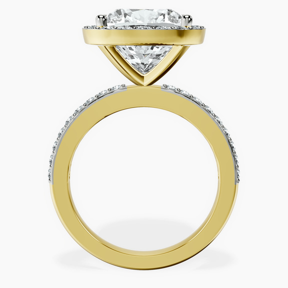 18kt Yellow Gold Lumina Halo Lab Diamond Eternity Ring side right image one
