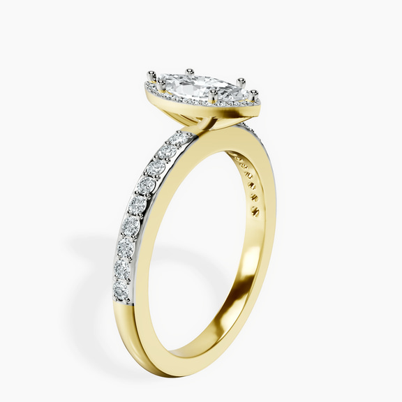 10kt Yellow Gold Lumina Halo Lab Diamond Eternity Ring standing product image one
