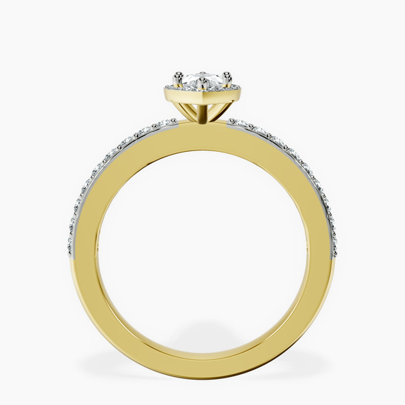 10kt Yellow Gold Lumina Halo Lab Diamond Eternity Ring side right image one