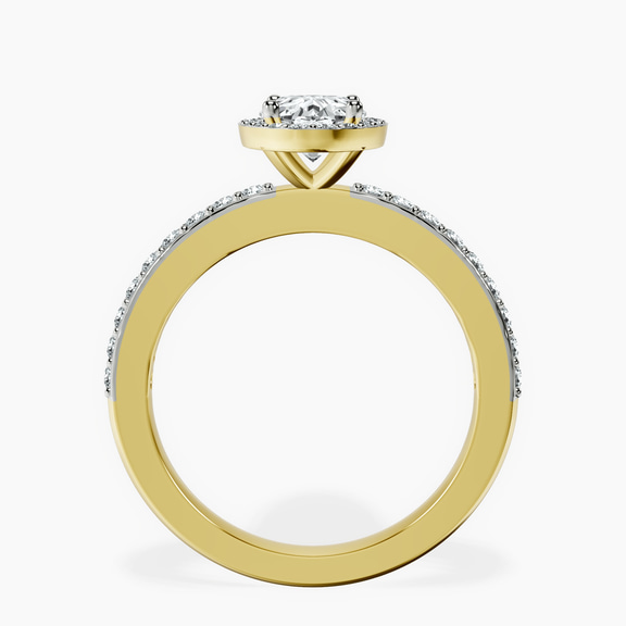 10kt Yellow Gold Lumina Halo Lab Diamond Eternity Ring side right image one
