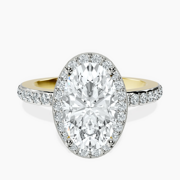 10kt Yellow Gold Lumina Halo Lab Diamond Eternity Ring front image