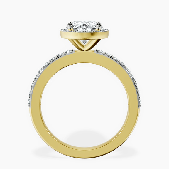 14kt Yellow Gold Lumina Halo Lab Diamond Eternity Ring side right image one