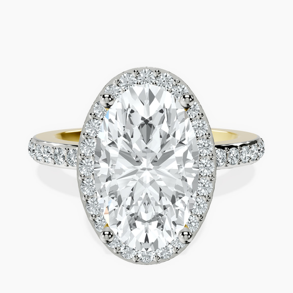 10kt Yellow Gold Lumina Halo Lab Diamond Eternity Ring front image