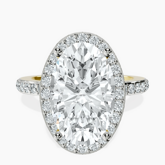10kt Yellow Gold Lumina Halo Lab Diamond Eternity Ring front image
