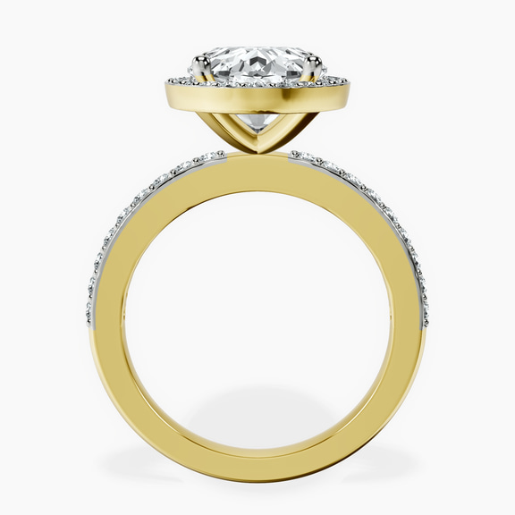 10kt Yellow Gold Lumina Halo Lab Diamond Eternity Ring side right image one
