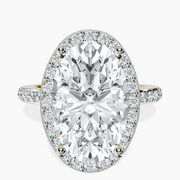 10kt Yellow Gold Lumina Halo Lab Diamond Eternity Ring front image