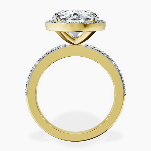 10kt Yellow Gold Lumina Halo Lab Diamond Eternity Ring side right image one