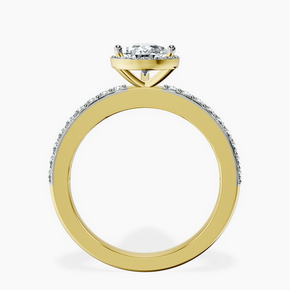 10kt Yellow Gold Lumina Halo Lab Diamond Eternity Ring side right image one