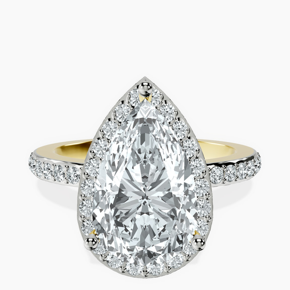 10kt Yellow Gold Lumina Halo Lab Diamond Eternity Ring front image