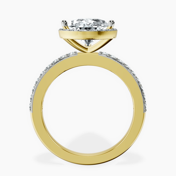 10kt Yellow Gold Lumina Halo Lab Diamond Eternity Ring side right image one