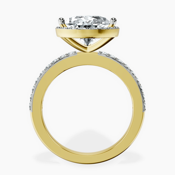 14kt Yellow Gold Lumina Halo Lab Diamond Eternity Ring side right image one