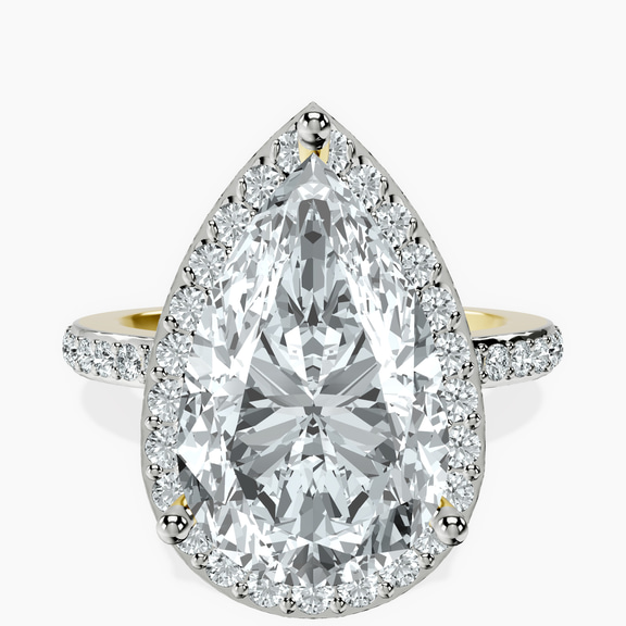 10kt Yellow Gold Lumina Halo Lab Diamond Eternity Ring front image