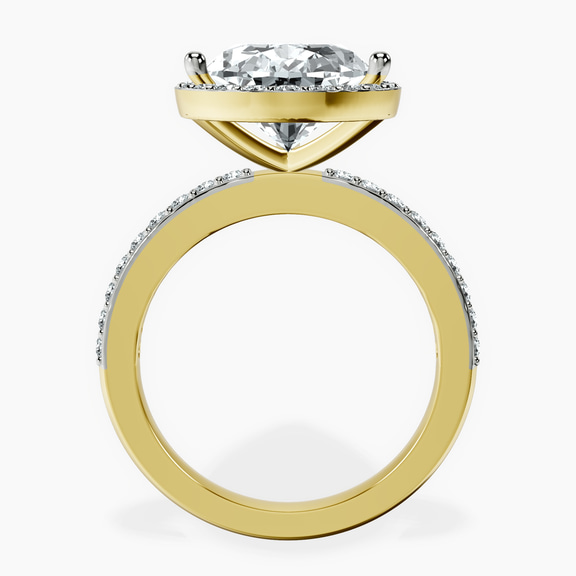 14kt Yellow Gold Lumina Halo Lab Diamond Eternity Ring side right image one
