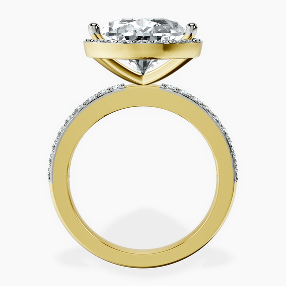 18kt Yellow Gold Lumina Halo Lab Diamond Eternity Ring side right image one