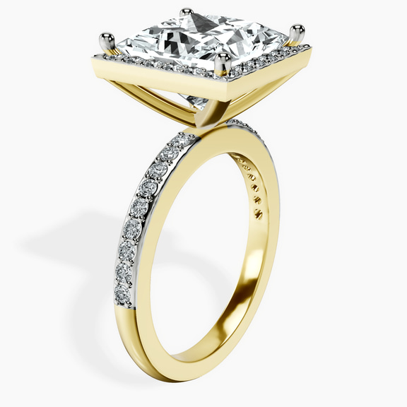 10kt Yellow Gold Lumina Halo Lab Diamond Eternity Ring standing product image one