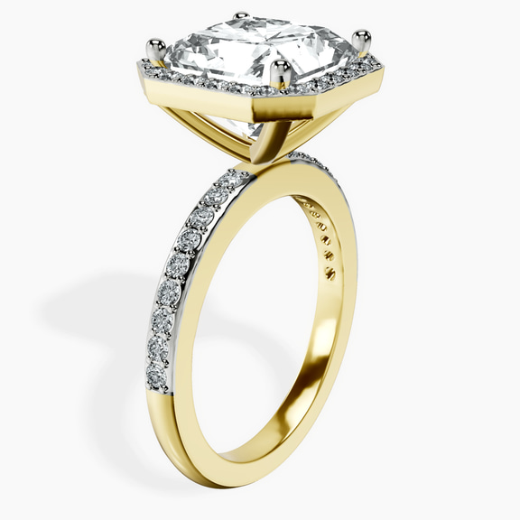 10kt Yellow Gold Lumina Halo Lab Diamond Eternity Ring standing product image one