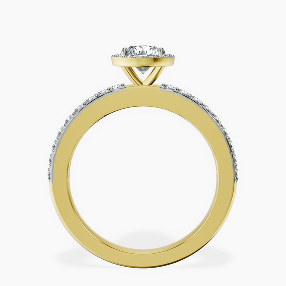 10kt Yellow Gold Lumina Halo Lab Diamond Eternity Ring side right image one