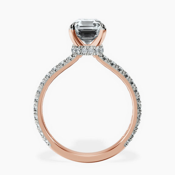 10kt Rose Gold Chrissy Teigen Secret Halo Lab Diamond Ring side right image one