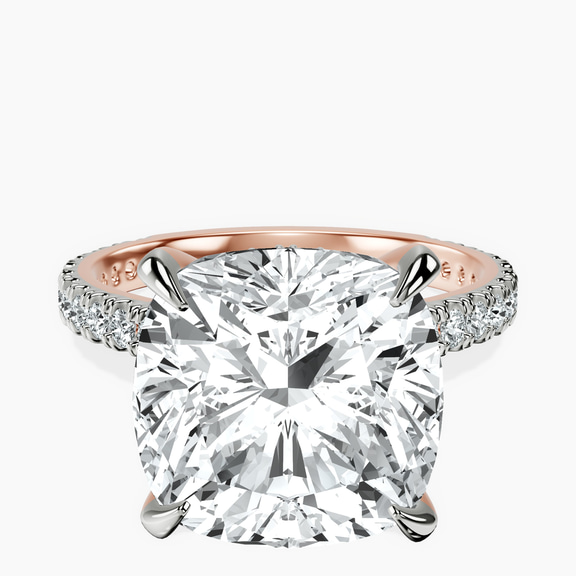 14kt Rose Gold Myra Secret Halo Lab Diamond Ring front image