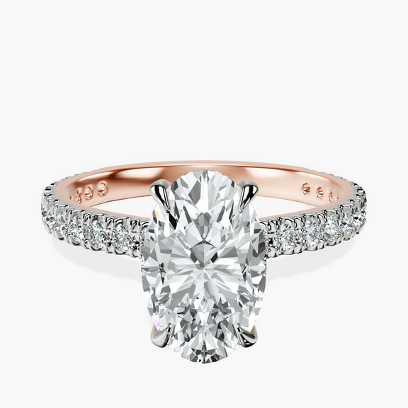 10kt Rose Gold Chrissy Teigen Secret Halo Lab Diamond Ring front image