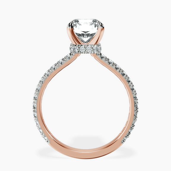 14kt Rose Gold Chrissy Teigen Secret Halo Lab Diamond Ring side right image one