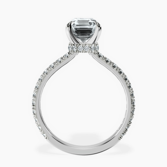 Platinum Chrissy Teigen Secret Halo Lab Diamond Ring side right image one
