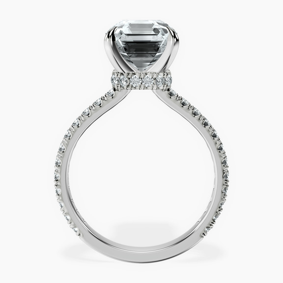 Platinum Myra Secret Halo Lab Diamond Ring side right image one