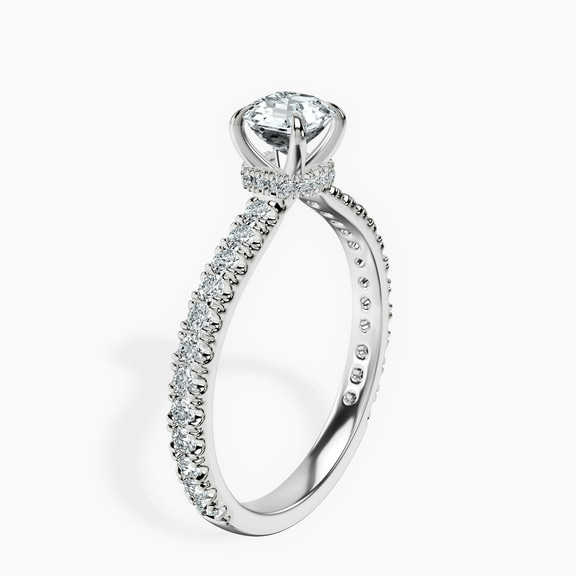 Platinum Myra Secret Halo Lab Diamond Ring standing product image one