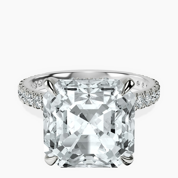Platinum Myra Secret Halo Lab Diamond Ring front image