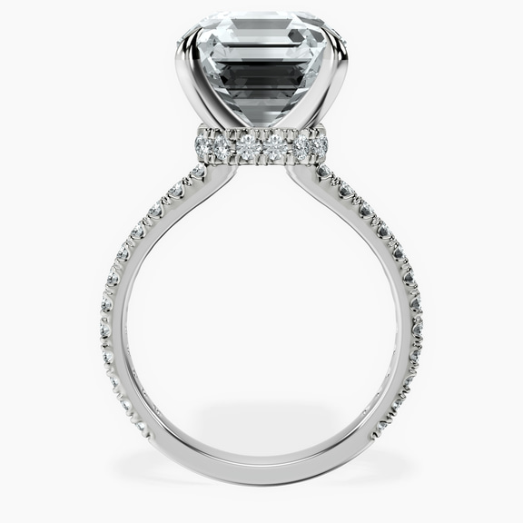 Platinum Myra Secret Halo Lab Diamond Ring side right image one