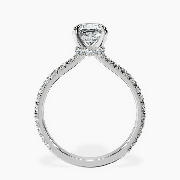 Platinum Myra Secret Halo Lab Diamond Ring side right image one