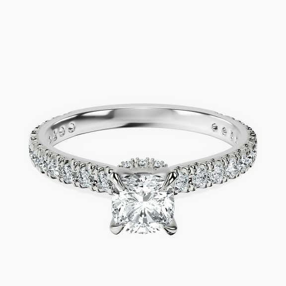 Platinum Myra Secret Halo Lab Diamond Ring front image