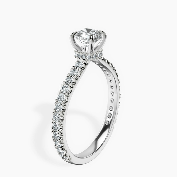 Platinum Myra Secret Halo Lab Diamond Ring standing product image one