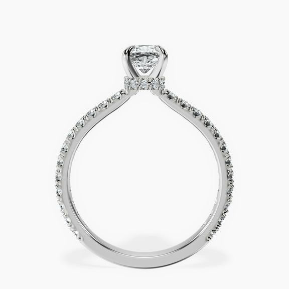 Platinum Myra Secret Halo Lab Diamond Ring side right image one