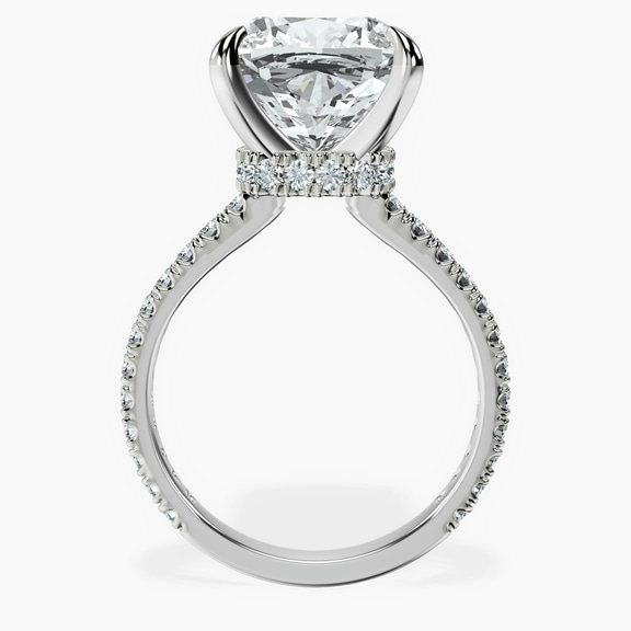 Platinum Myra Secret Halo Lab Diamond Ring side right image one