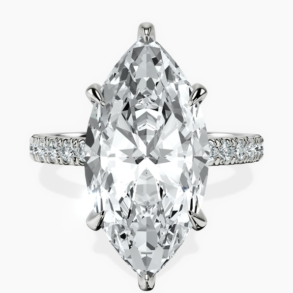 Platinum Myra Secret Halo Lab Diamond Ring front image