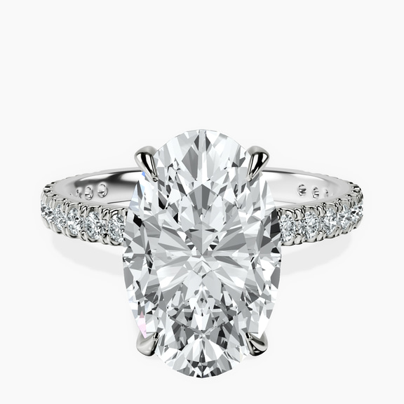 Platinum Myra Secret Halo Lab Diamond Ring front image