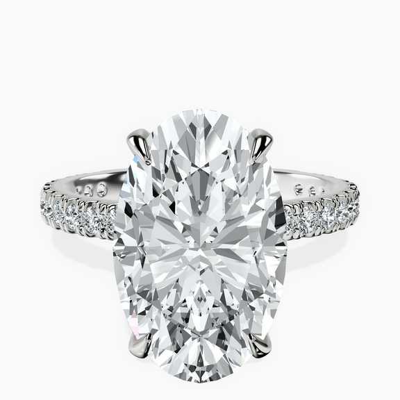 Platinum Myra Secret Halo Lab Diamond Ring front image