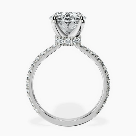 Platinum Myra Secret Halo Lab Diamond Ring side right image one
