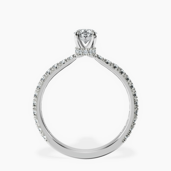 Platinum Myra Secret Halo Lab Diamond Ring side right image one