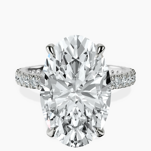 Platinum Myra Secret Halo Lab Diamond Ring front image