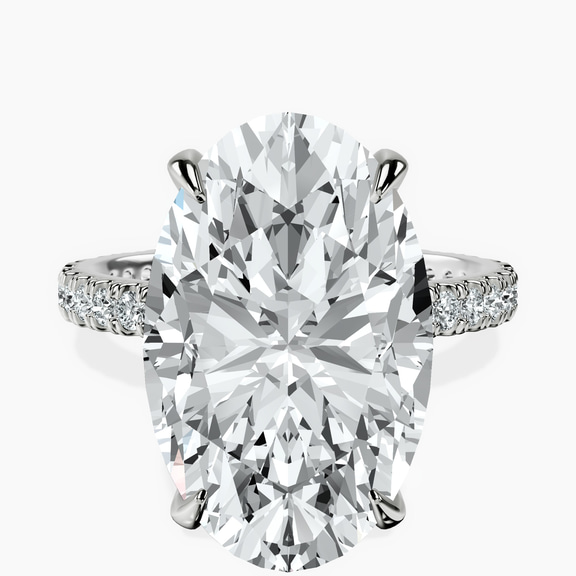 Platinum Myra Secret Halo Lab Diamond Ring front image