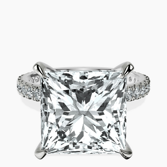 Platinum Myra Secret Halo Lab Diamond Ring front image